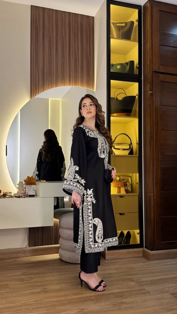 Aafreen Embroidered 3pc - Black - Image 3