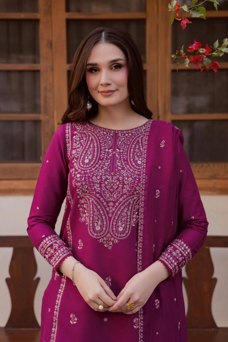 Laaj Embroidered - 3pc - Image 3