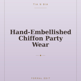 Hand-Embellished Chiffon Party Wear