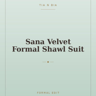Sana Velvet Formal Shawl Suit
